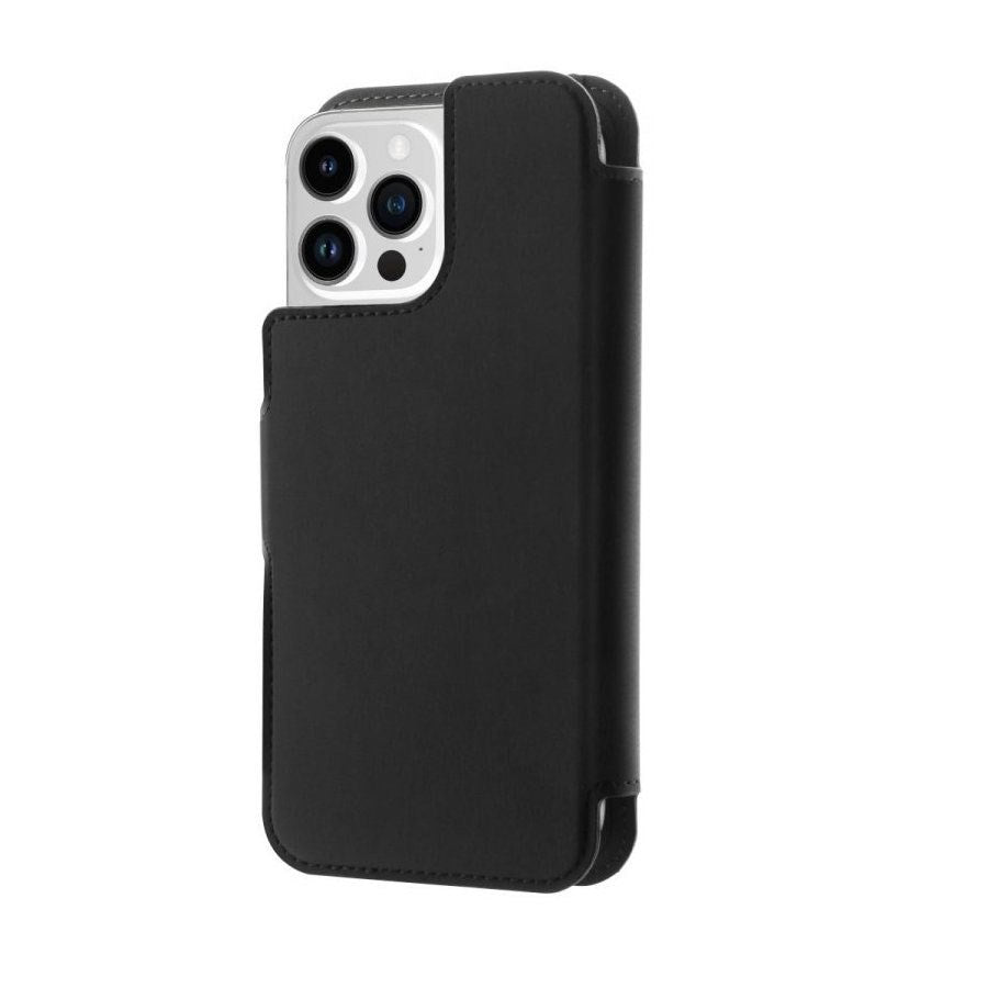 iPhone 14 Pro Max / 13 Pro Max Puro Folio Flip Case with Card Holder - MagSafe Compatible - Black