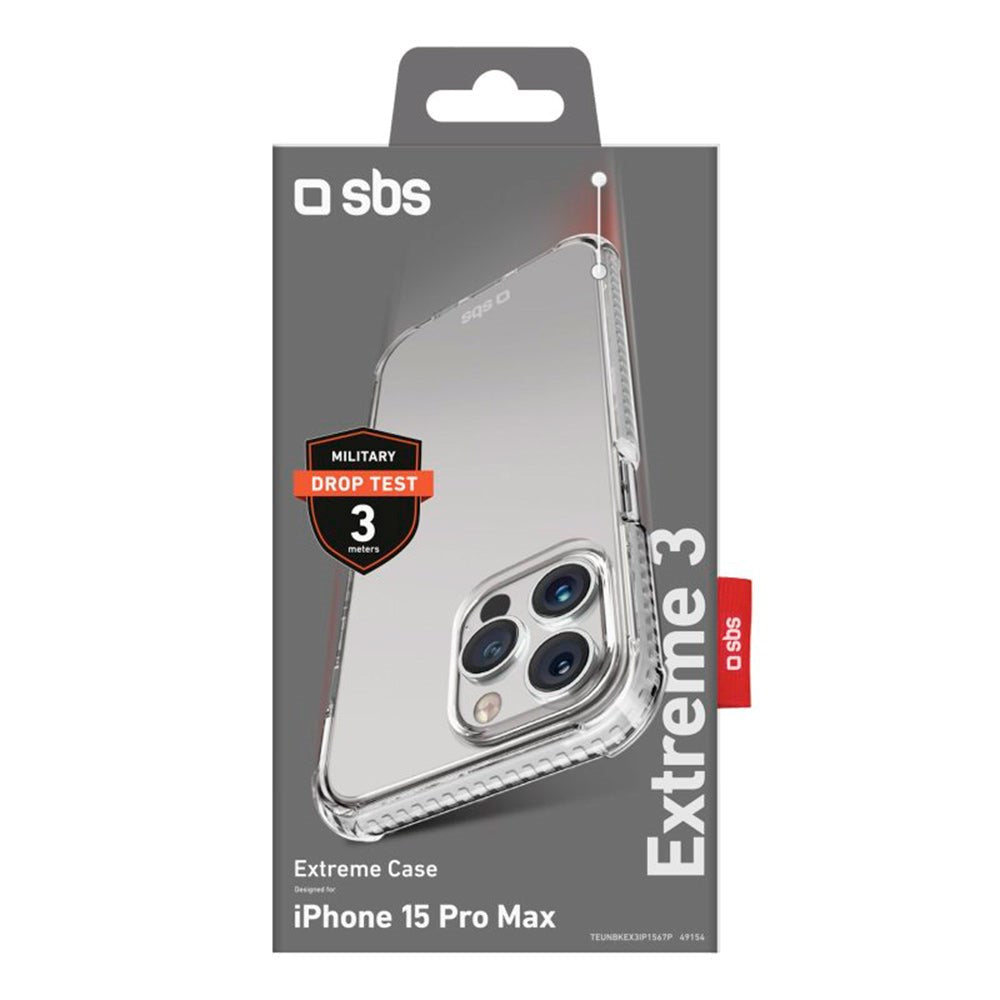 iPhone 15 Pro Max SBS Extreme X3 Case - Transparent