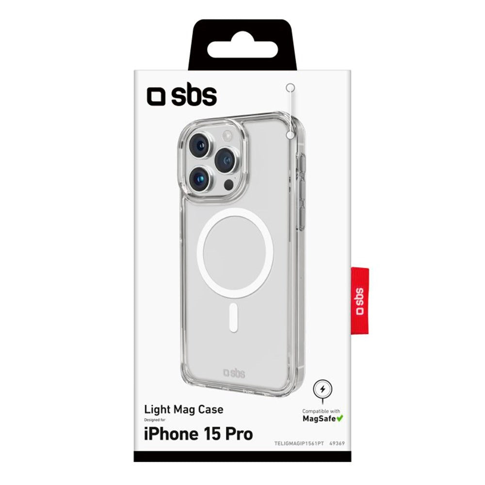 iPhone 15 Pro SBS Light Mag Case - MagSafe Compatible - Transparent