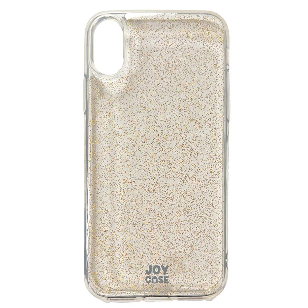 iPhone X / Xs Joy Case Hybrid Glitter Case - Transparent / Gold