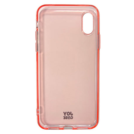 iPhone X / Xs Joy Case Flexible Plastic Case - Transparent / Pink