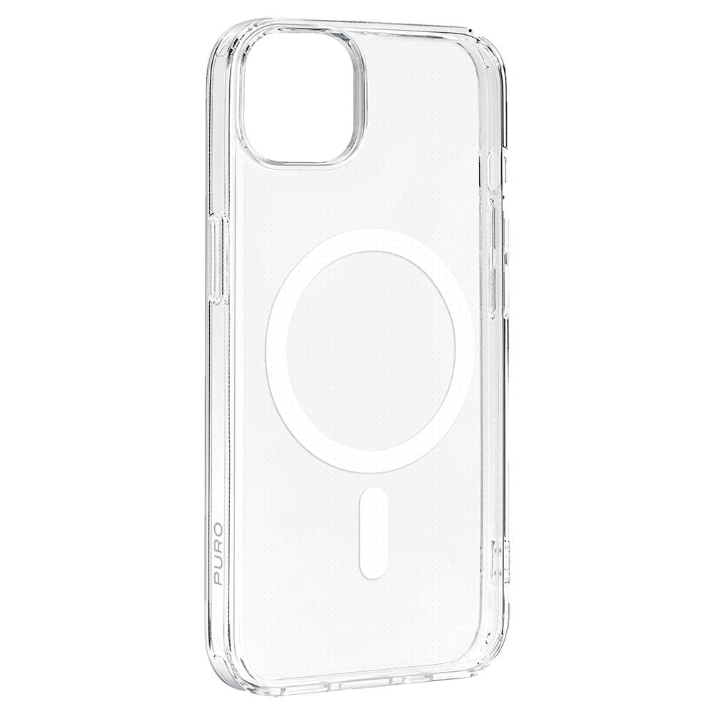 iPhone 15 Plus Puro Lite Mag Case - MagSafe Compatible - Transparent / White