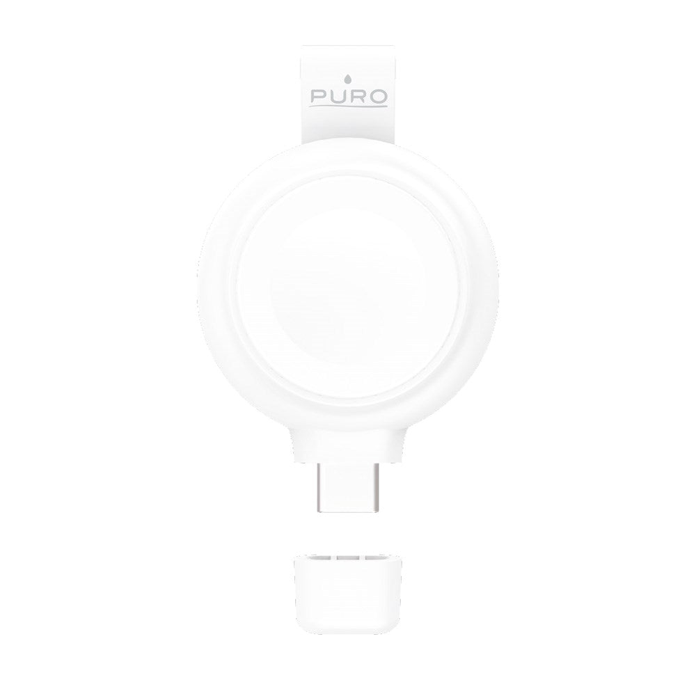 Puro Power Go Mini Wireless Charger for Apple Watch & AirPods Pro - USB-C - White