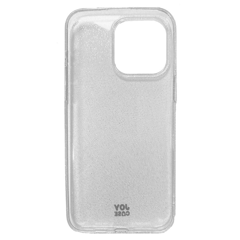 iPhone 15 Pro Max Joy Case Hybrid Glitter Case - Transparent / Silver