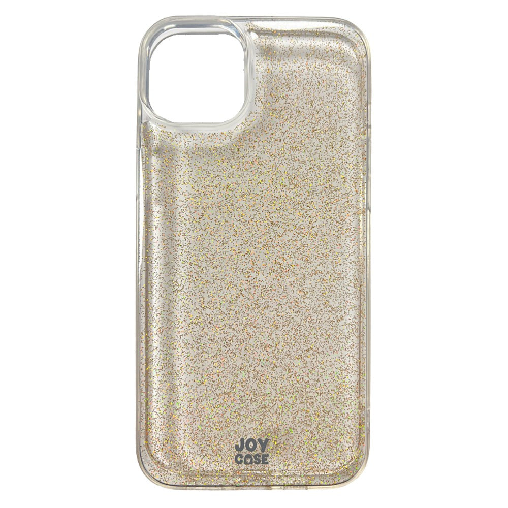 iPhone 15 Plus Joy Case Hybrid Glitter Case - Transparent / Gold