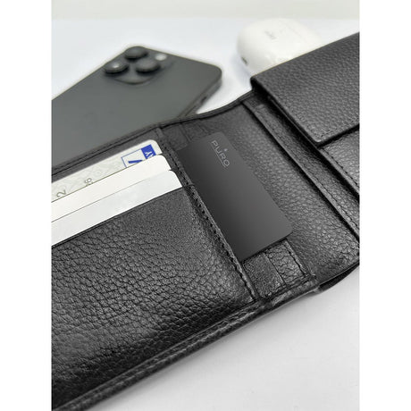 Puro Tracker Card for Wallets and Bags - Apple Find My Compatible - Black