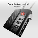 TSA-Padlock Compatible with Apple FindMy - GPS & Bluetooth Tracker - Black