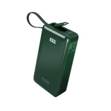 SBS - 20W LCD PowerBank with 1x USB-A & 1x USB-C - 10.000 mAh - Green