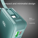 SBS - 20W LCD PowerBank with 1x USB-A & 1x USB-C - 10.000 mAh - Light Blue