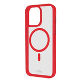 iPhone 16 SBS Mag Frame Case - MagSafe Compatible - Transparent / Red