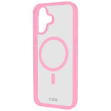 iPhone 16 SBS Mag Frame Case - MagSafe Compatible - Transparent / Pink