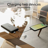 SBS 10,000 mAh Infinity Powerbank 10W with 1 x USB-C & 1 x USB-A - Black