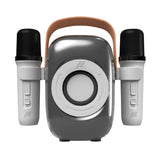 MUSIC HERO Portable Wireless Karaoke Speaker with 2x Microphones - White