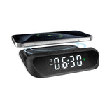 SBS 15W 2-in-1 Wireless Charger with Alarm Clock - Black