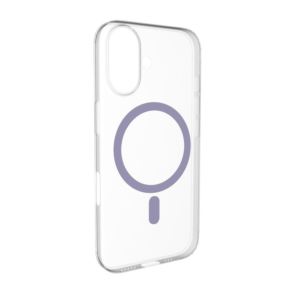 iPhone 17 PURO LITE MAG Hybrid Case - MagSafe Compatible - Transparent / Purple