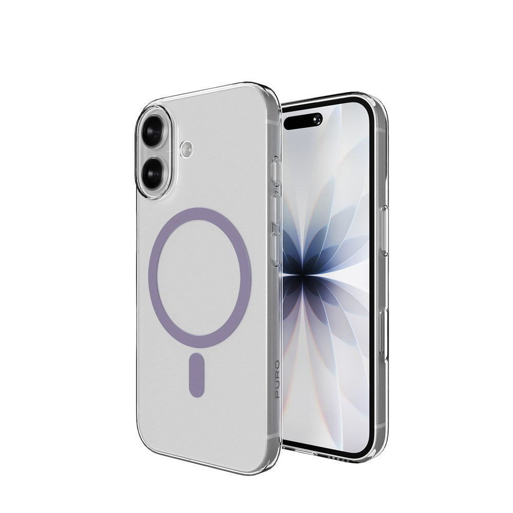 iPhone 17 PURO LITE MAG Hybrid Case - MagSafe Compatible - Transparent / Purple