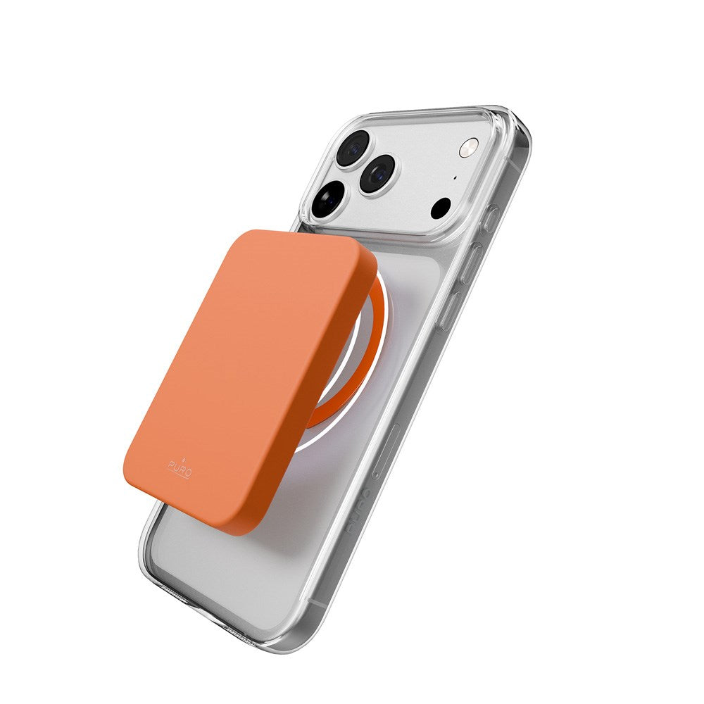 iPhone 17 Pro Max PURO LITE MAG Hybrid Case - MagSafe Compatible - Transparent / Orange
