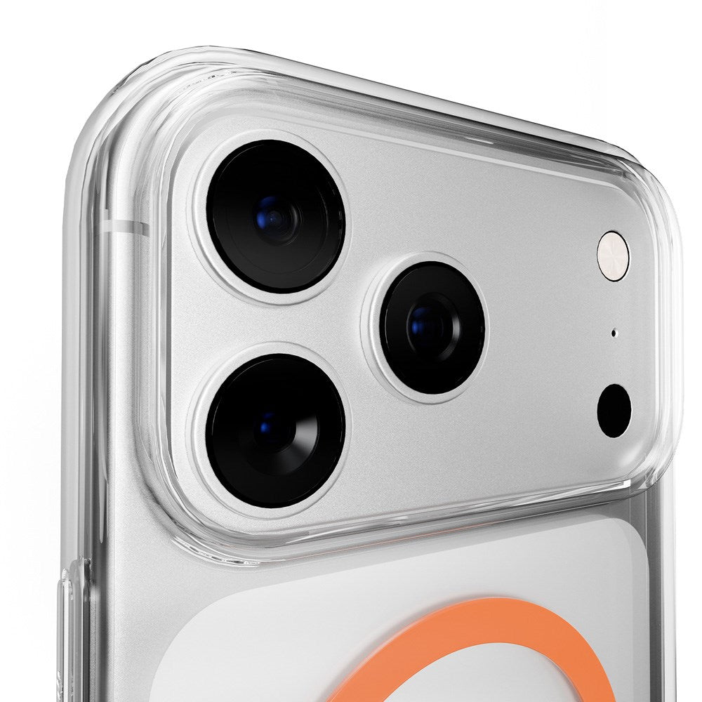 iPhone 17 Pro PURO LITE MAG Hybrid Case - MagSafe Compatible - Transparent / Orange