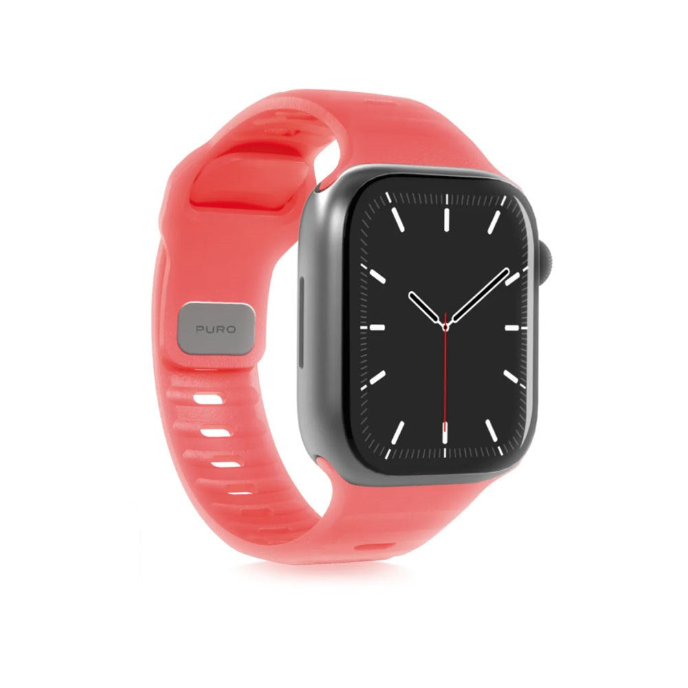 Apple Watch (38/40/SE/41/42mm) Puro GLOW Silicone Watch Strap - Orange