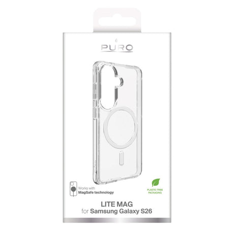Samsung Galaxy S26 PURO LITE MAG Hybrid Case - MagSafe Compatible - Transparent