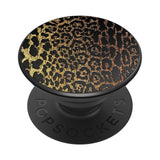 POPSOCKETS PopGrip Original Embossed Metal Leopard Removable Grip with Stand Function