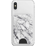POPSOCKETS PopWallet Dove White Marble MagSafe Cardholder - Stand & Grip
