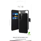 Samsung Galaxy S21 FE Puro Detachable 2-in-1 Eco Leather Wallet Case - Black