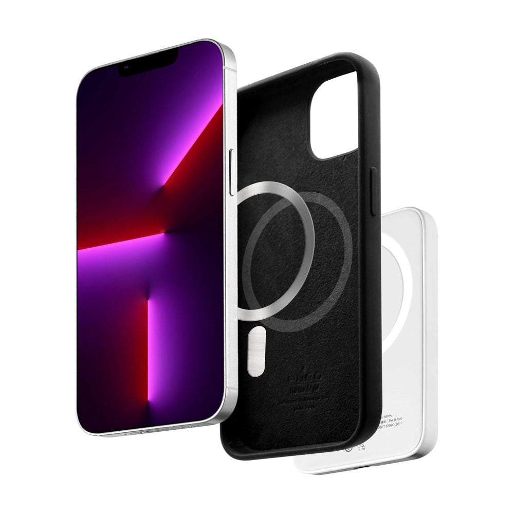 iPhone 12 / 12 Pro Puro Icon Mag Silicone Case - MagSafe Compatible - Black