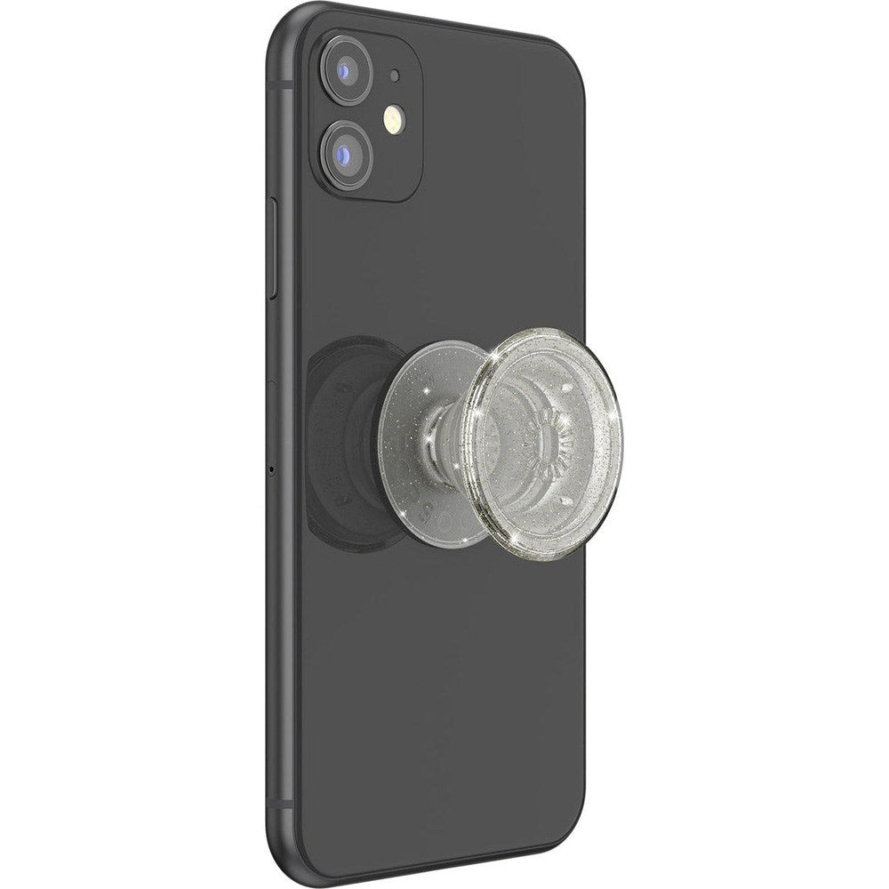 POPSOCKETS PopGrip Original Glitter Silver Removable Grip with Stand Function