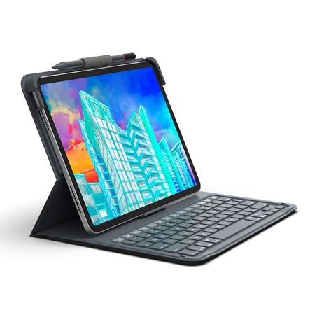 iPad 10.9" (2022) - ZAGG Messenger Folio 2 Keyboard (Nordic) with Apple Pencil Holder - Charcoal