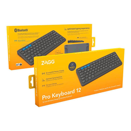 ZAGG Pro Keyboard 12 - Universal Wireless Bluetooth Keyboard (Nordic) - Black