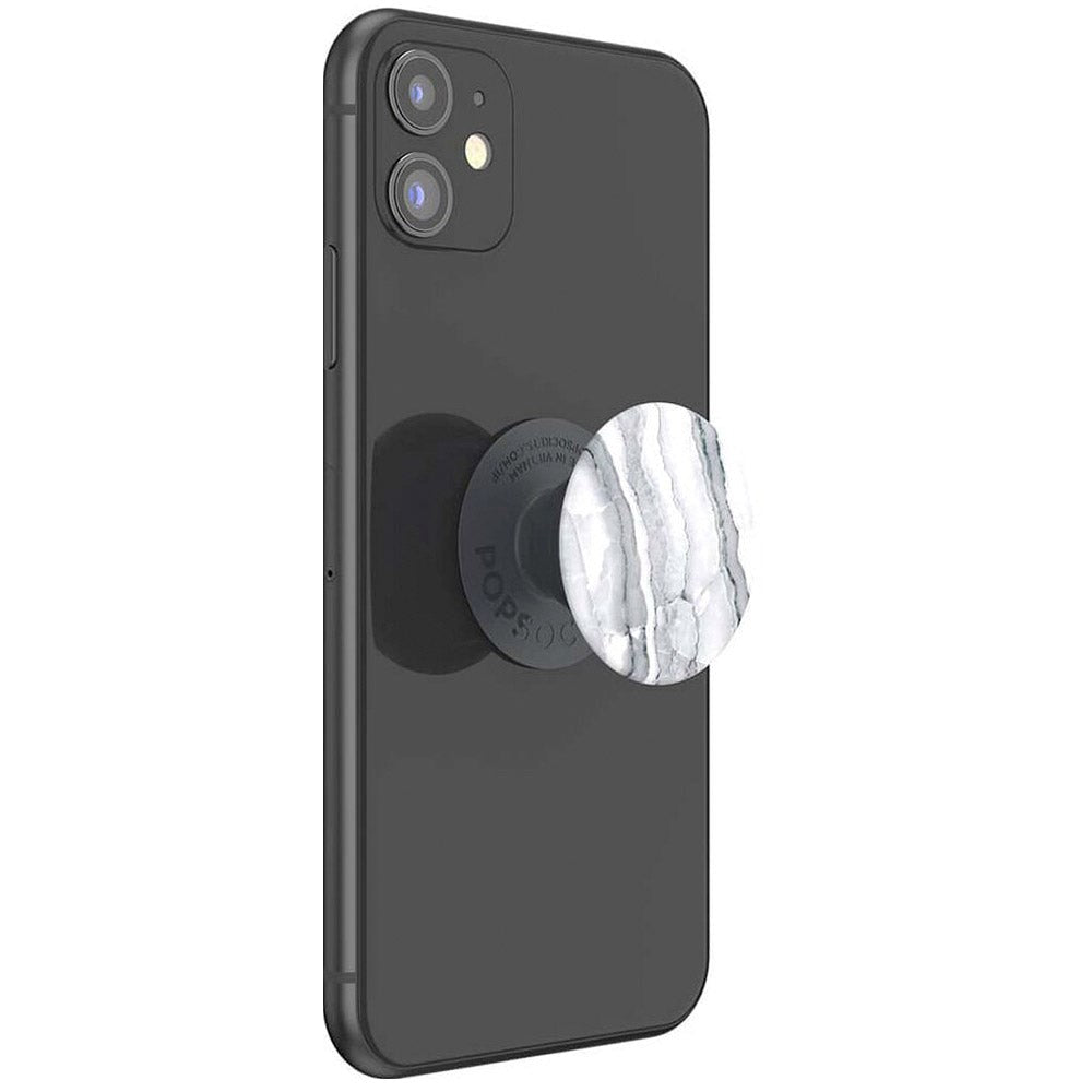 POPSOCKETS PopGrip Basic White Granite w. Stand Function