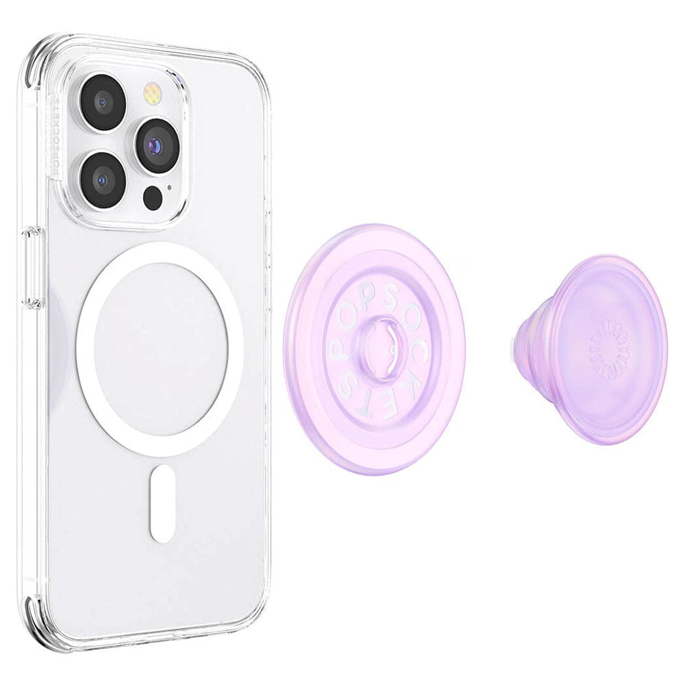 POPSOCKETS PopGrip Opalescent Clear MagSafe- Stand & Grip