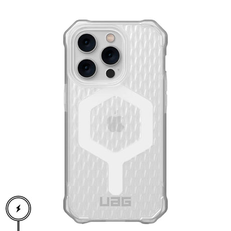 iPhone 14 Pro UAG ESSENTIAL ARMOR Series Case - MagSafe Compatible - Frosted Ice - Transparent