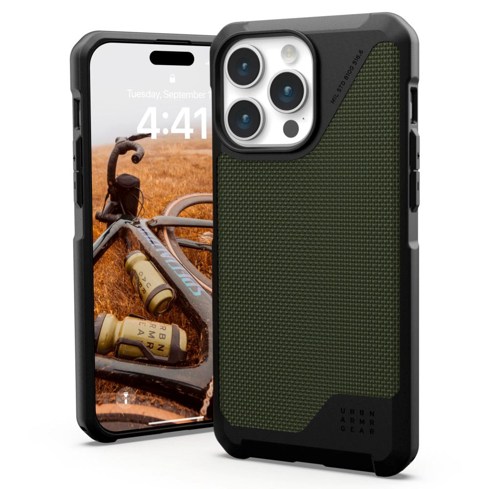 iPhone 15 Pro UAG METROPOLIS LT Series Case - DuPont™ Kevlar - MagSafe Compatible - Olive