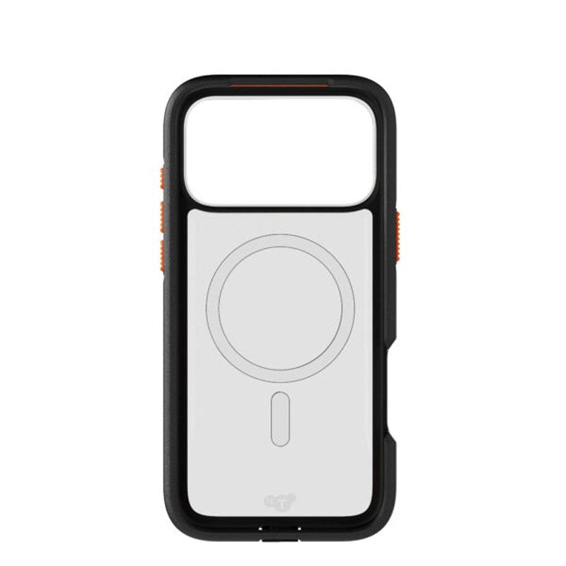 iPhone 17 Pro Max Tech21 EVO Pro Case with Lanyard - MagSafe Compatible - Transparent / Black