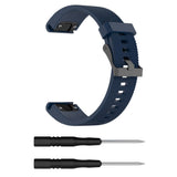 Universal Garmin 20mm QuickFit Neutral Silicone Strap incl. Screwdrivers - Dark Blue