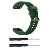 Universal Garmin 20mm Neutral Silicone Strap incl. Screwdrivers - Dark Green