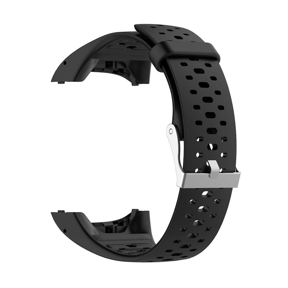 Polar M430 w. holes Silicone Strap - Black