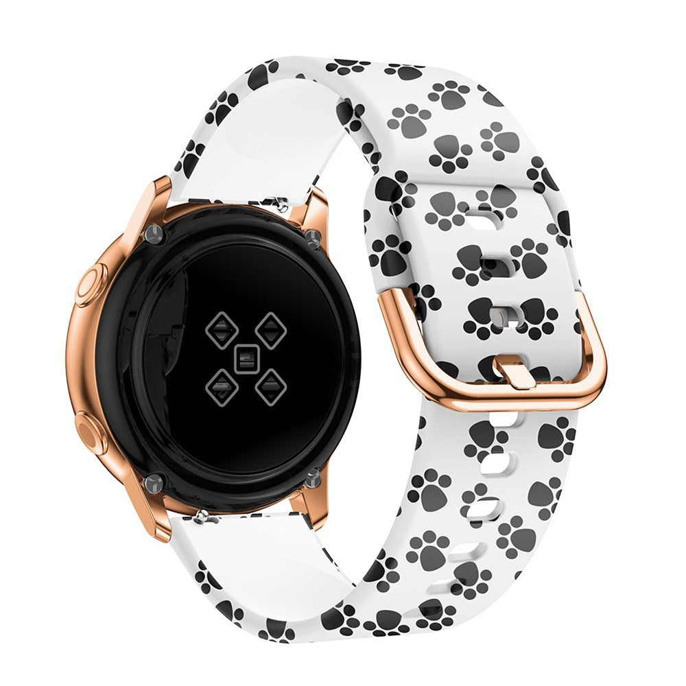 EIDERWOOD Universal (20mm) Smartwatch Silicone Strap - Paw Print