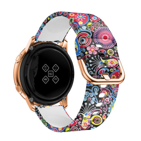 EIDERWOOD Universal (20mm) Smartwatch Silicone Strap - Paisley Flowers