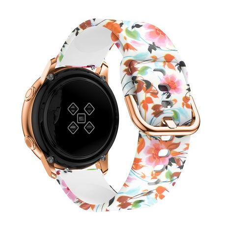 EIDERWOOD Universal (20mm) Smartwatch Silicone Strap - Colorful Flowers