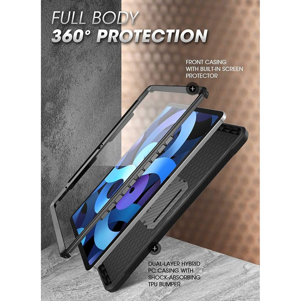 iPad 10.9" (2022) Tough Case - SupCase Unicorn Beetle Pro Case w. Protective Film - Black