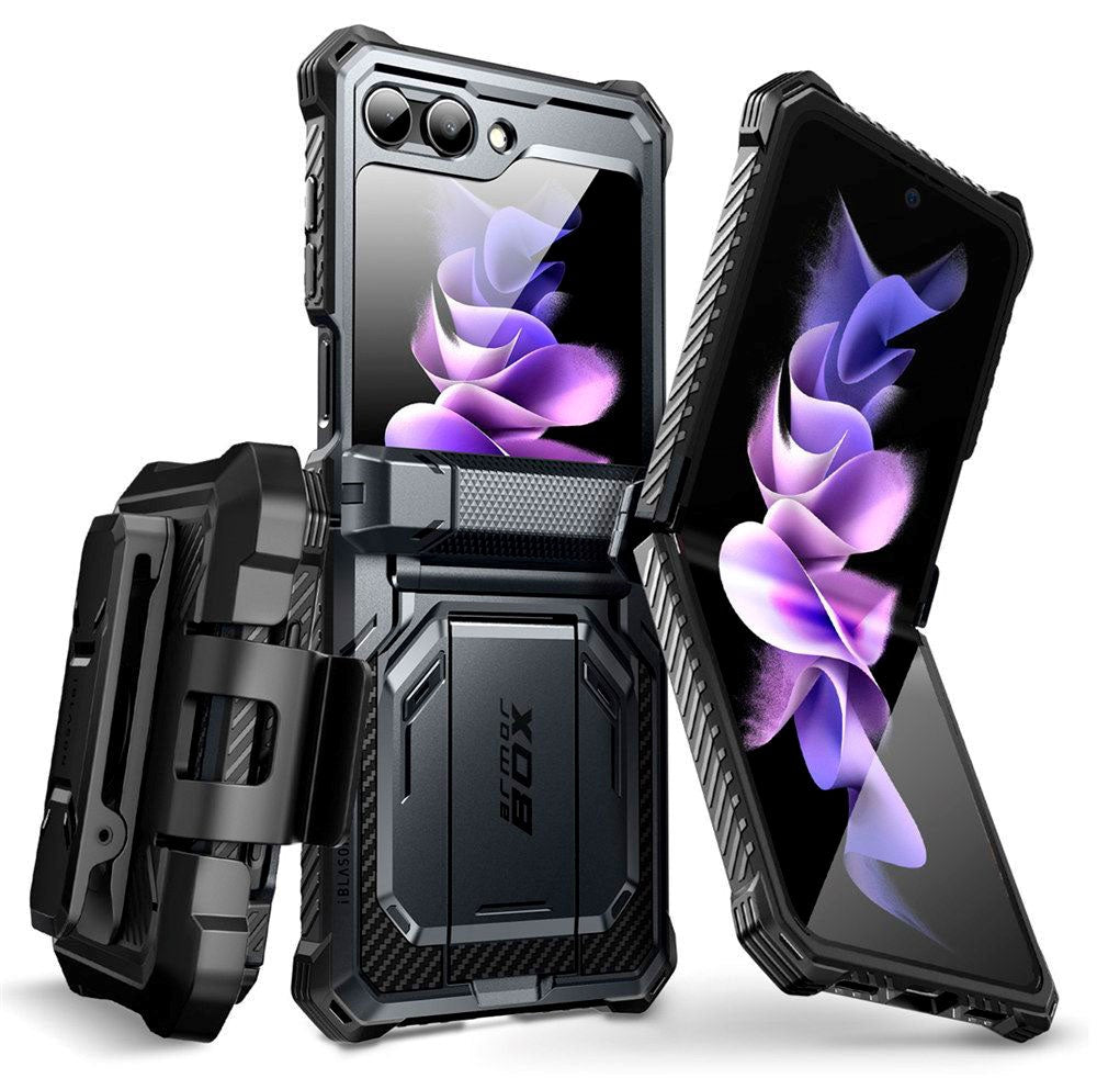 Samsung Galaxy Z Flip 5 i-Blason Armorbox Case - Drop Proof Case with Screen Protection - Black