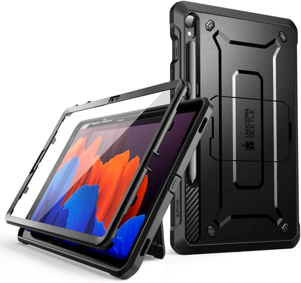 Supcase Samsung Galaxy Tab S9 Tough Case - Unicorn Beetle Pro Case w. Protective film - Black