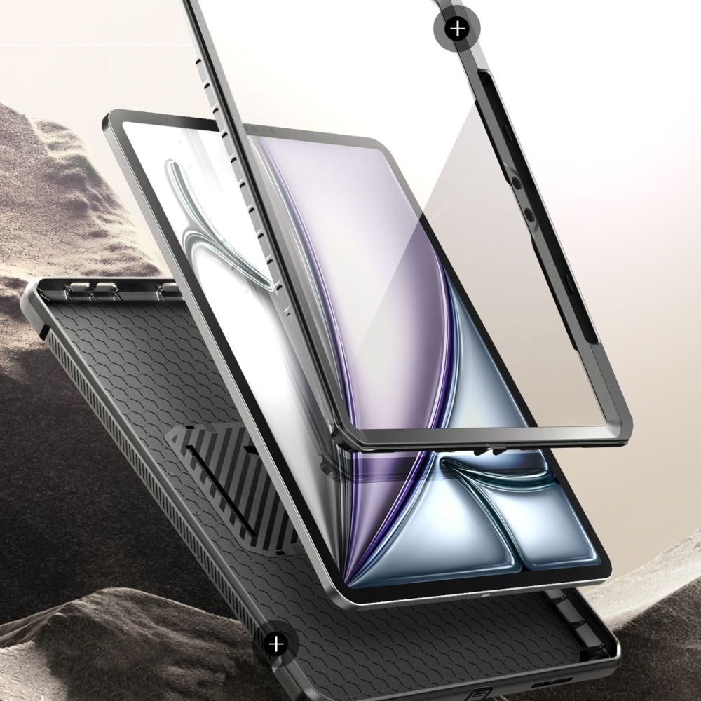 iPad Air 13 (2024) - Supcase - Tough Case w. Screen Protector - Black