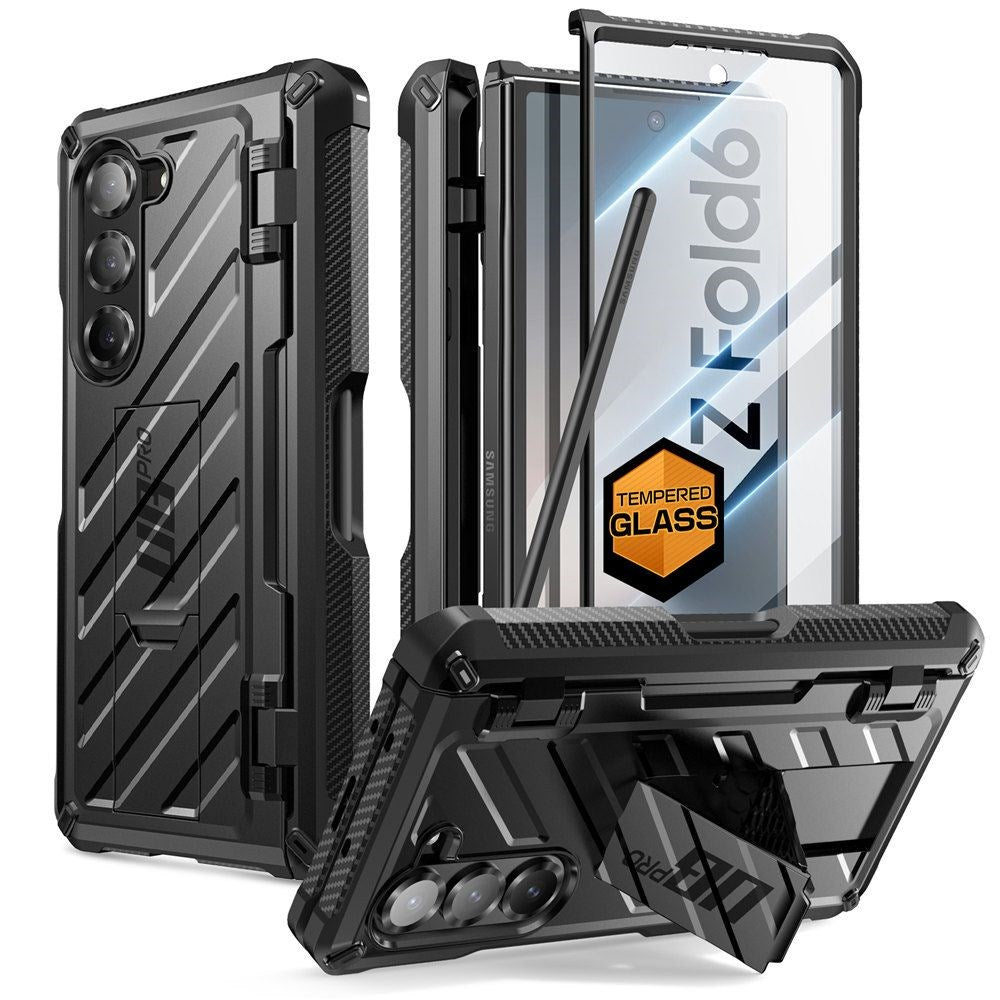 Samsung Galaxy Z Fold6 SUPCASE Unicorn Beetle Pro Case w. Screen Protector - Black