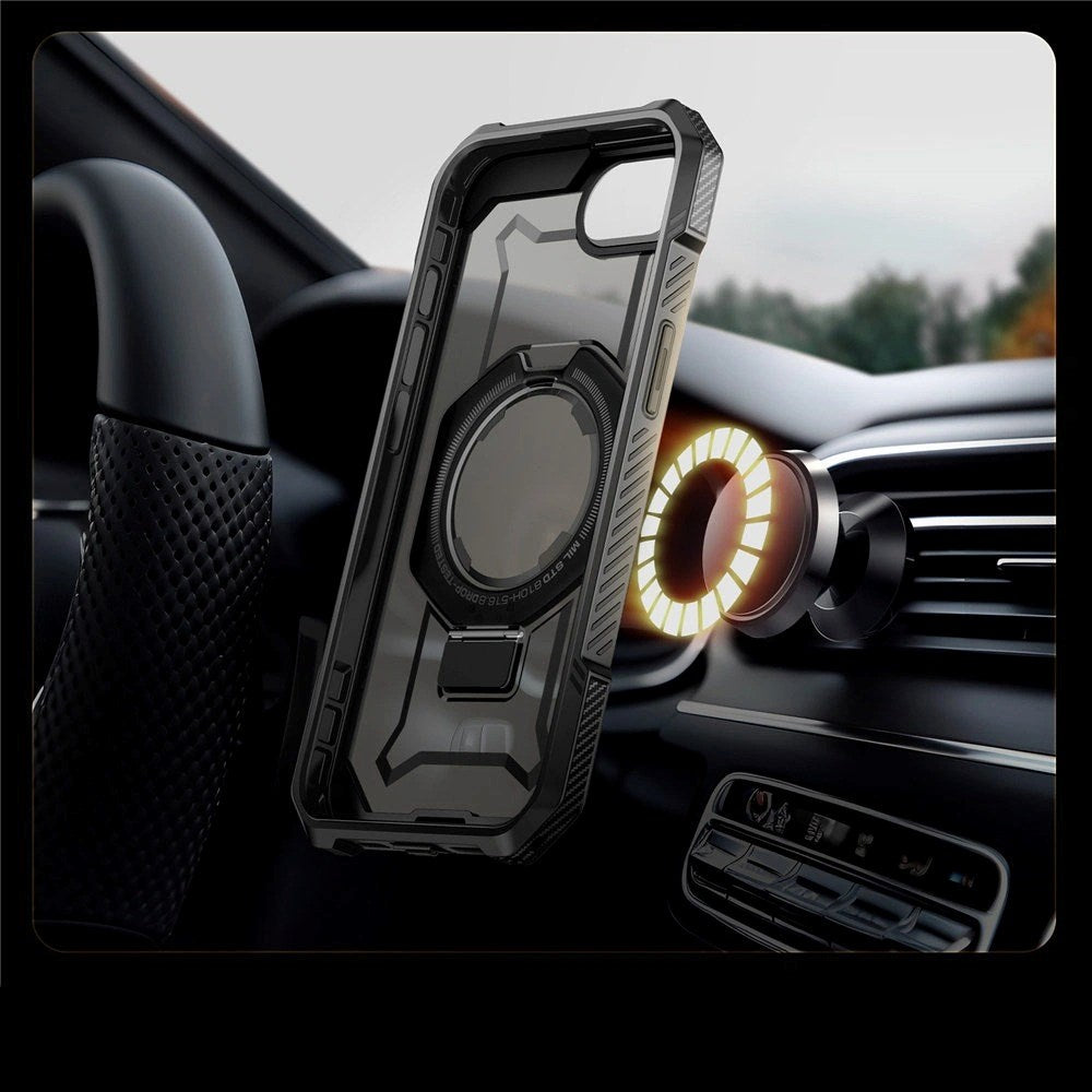 Supcase Unicorn Beetle Grip iPhone 16e Case - MagSafe Compatible - Transparent / Black