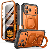 iPhone 17 Pro SUPCASE UB GRIB PRO MAG Case w. Screen Protector - MagSafe Compatibel - Transparent / Orange