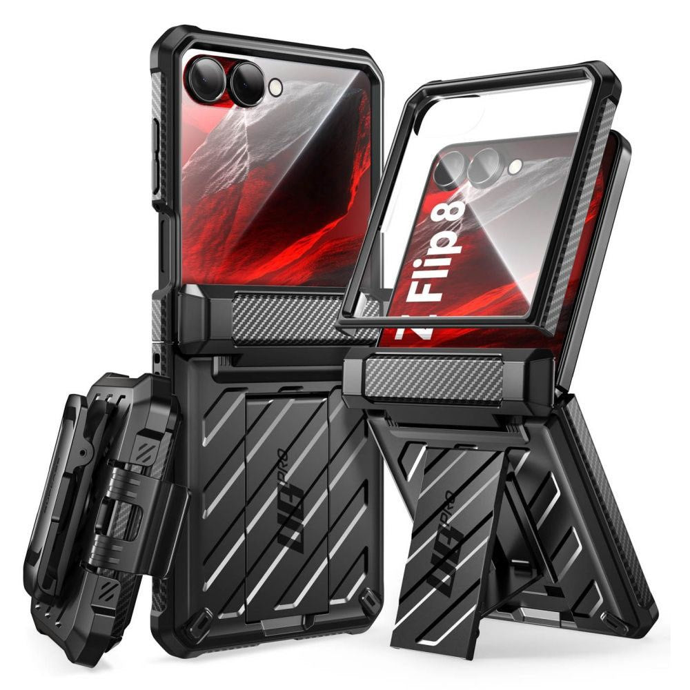 Samsung Galaxy Z Flip8 Supcase Unicorn Beetle Pro Case w. Kickstand - Black
